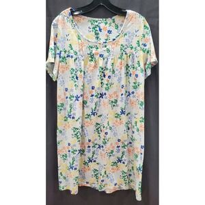 Croft & Barrow Womens Short Sleeve Summer Spring Sleep Shirt Gown XL